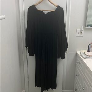 Elegant Black Long Sleeve Women's Dress